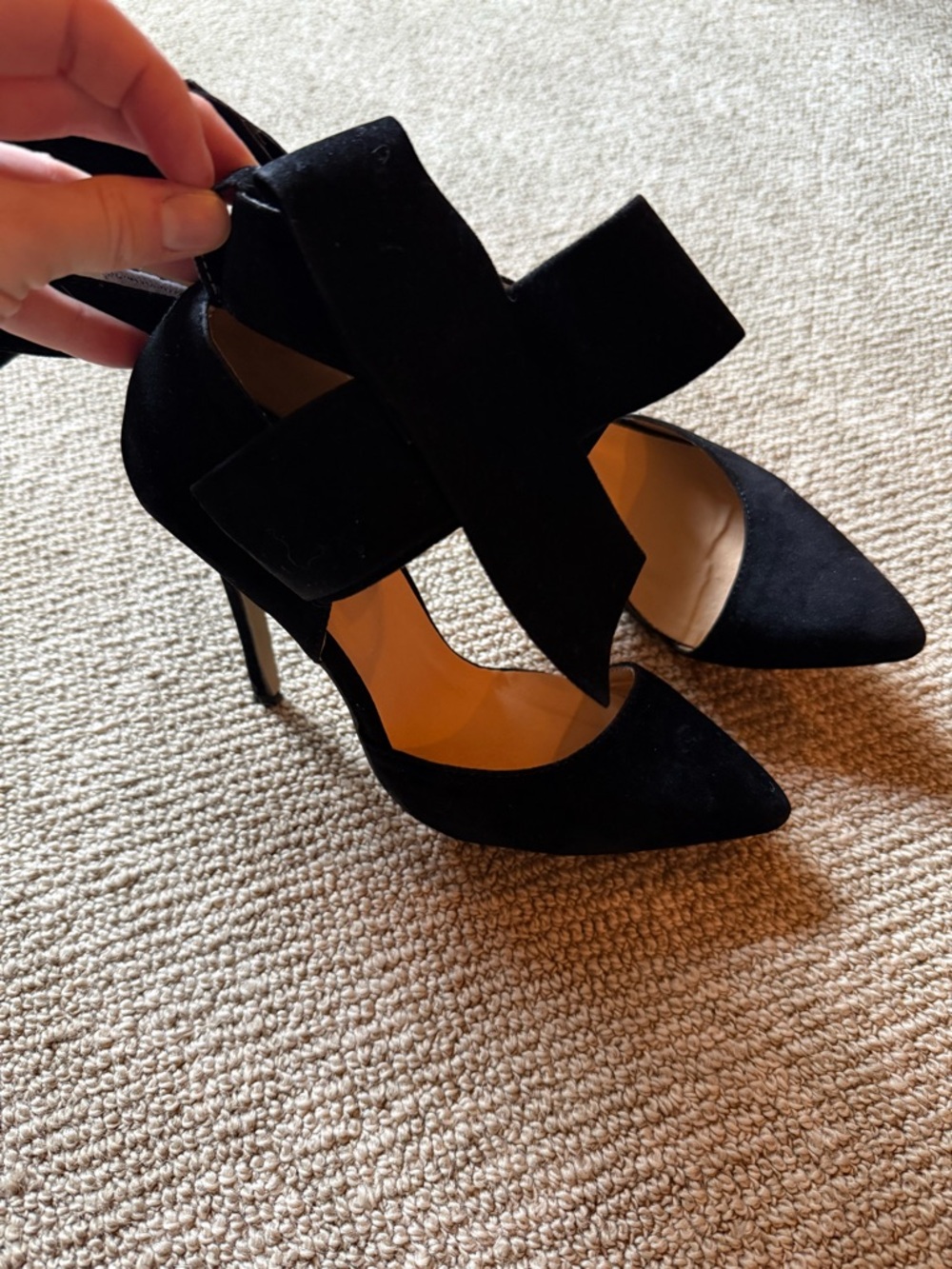 Elegant Black Pointed-Toe Bow Stiletto Heels - Women's Dress Pumps